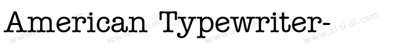 American Typewriter字体转换